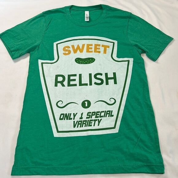 Sweet Relish Unisex Green Short Sleeve Graphic Tee Size Small - Picture 1 of 6